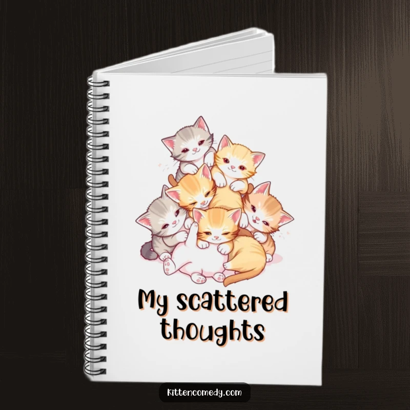 Funny Tumble Kittens Notebook: Kittens playfully tumbling, perfect for jotting down chaotic ideas.