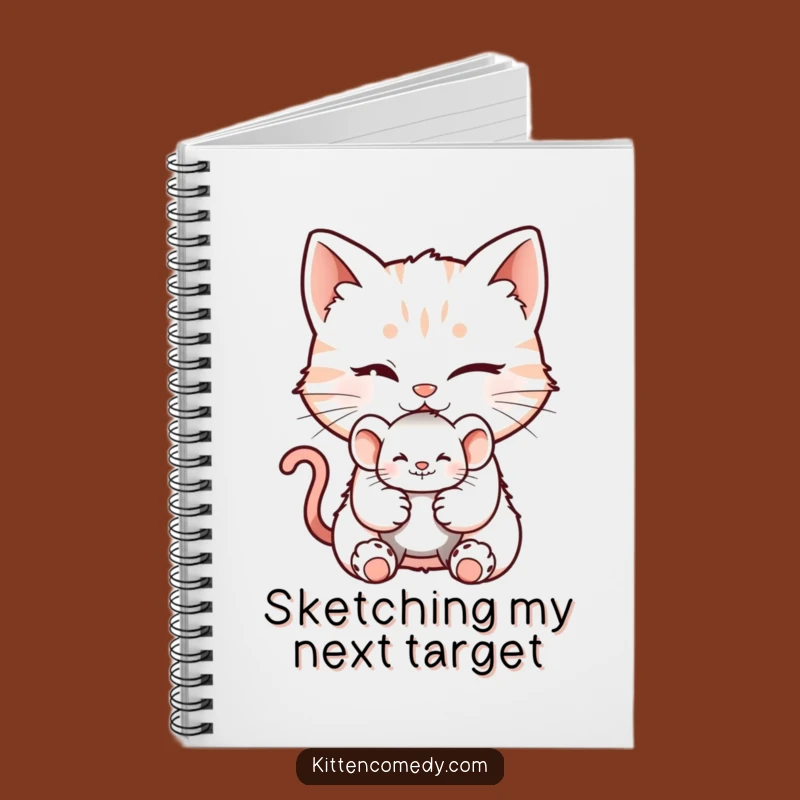 Funny Winking Kitten Notebook for Mischievous Notes and Playful Ideas