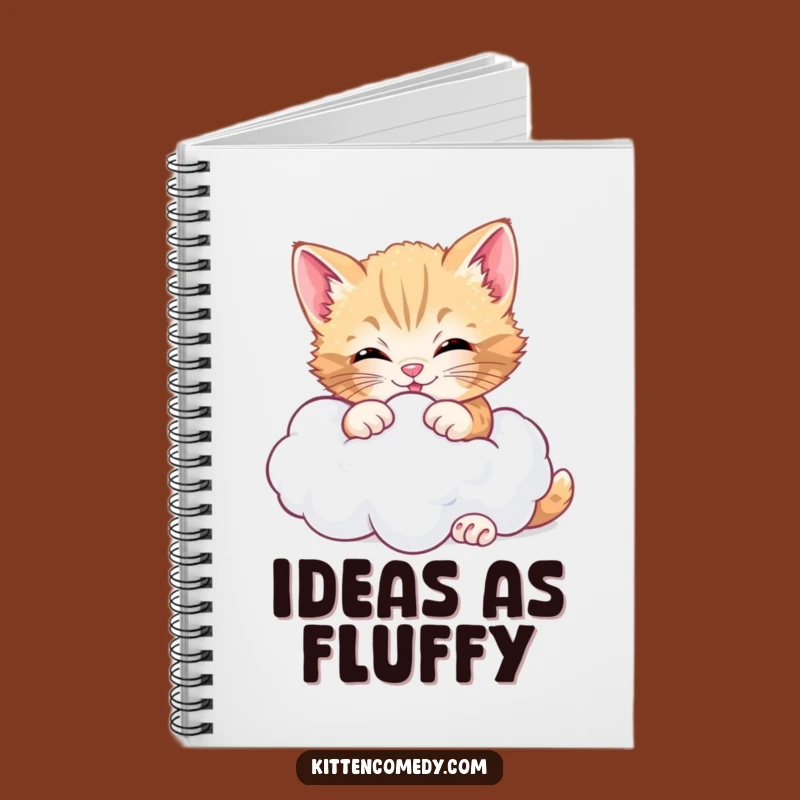 Funny Cheerful Kitten Cloud Notebook, Jot Down Happy Thoughts