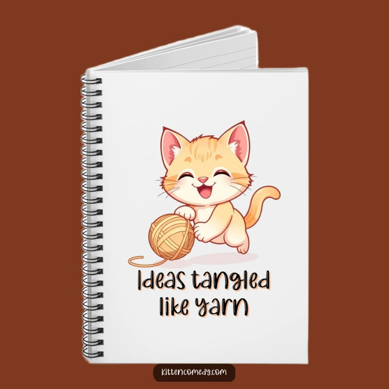 Funny Kitten Yarn Notebook - Journal Your Playful Ideas