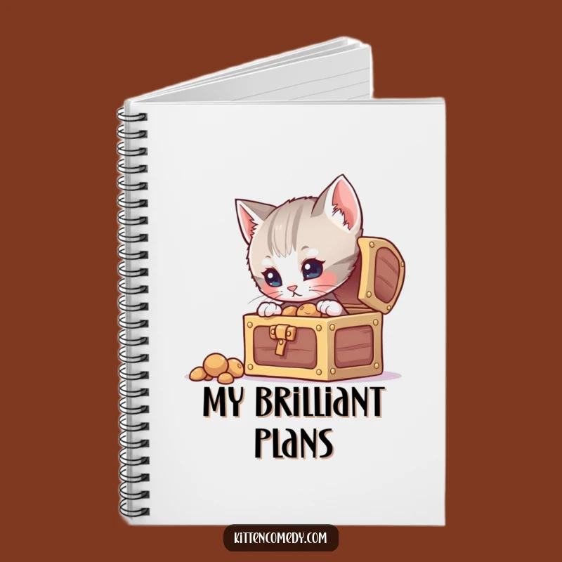 Funny Curious Kitten Treasure Notebook, Jot Down Your Discoveries