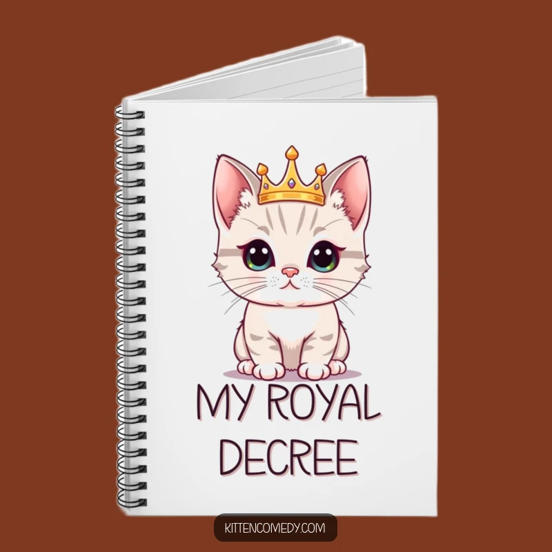 Funny Kitten Crown Notebook: Jot Down Royal Ideas, Perfect Funny Gift