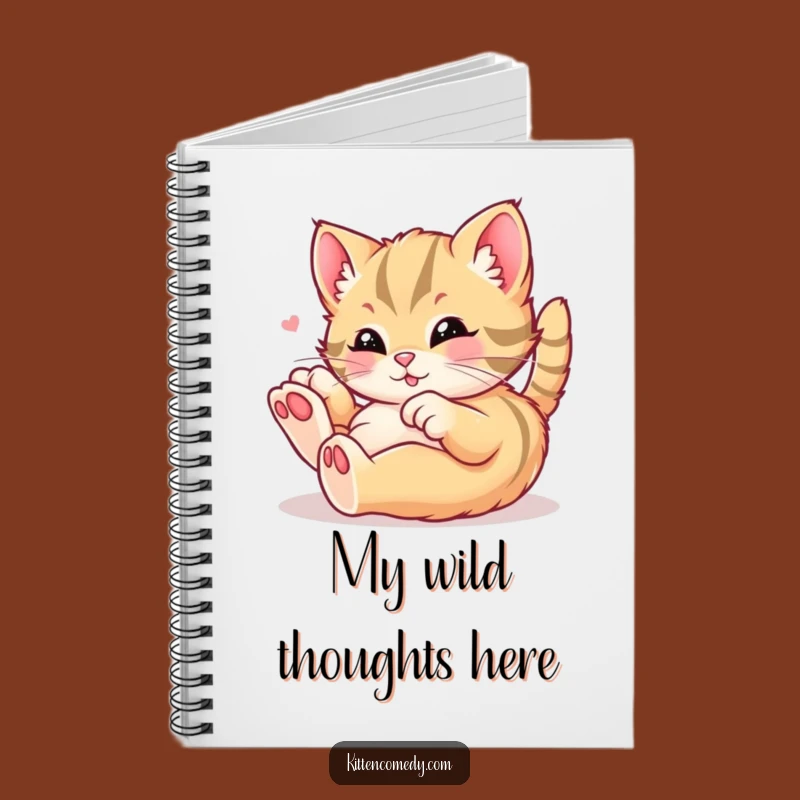 Funny Kawaii Kitten Notebook - Rolling in Delight, Journal for Playful Ideas Gift