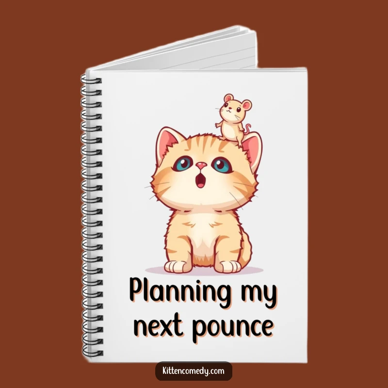 Funny Surprised Kitten Notebook, Jot Down Ideas with a Laugh