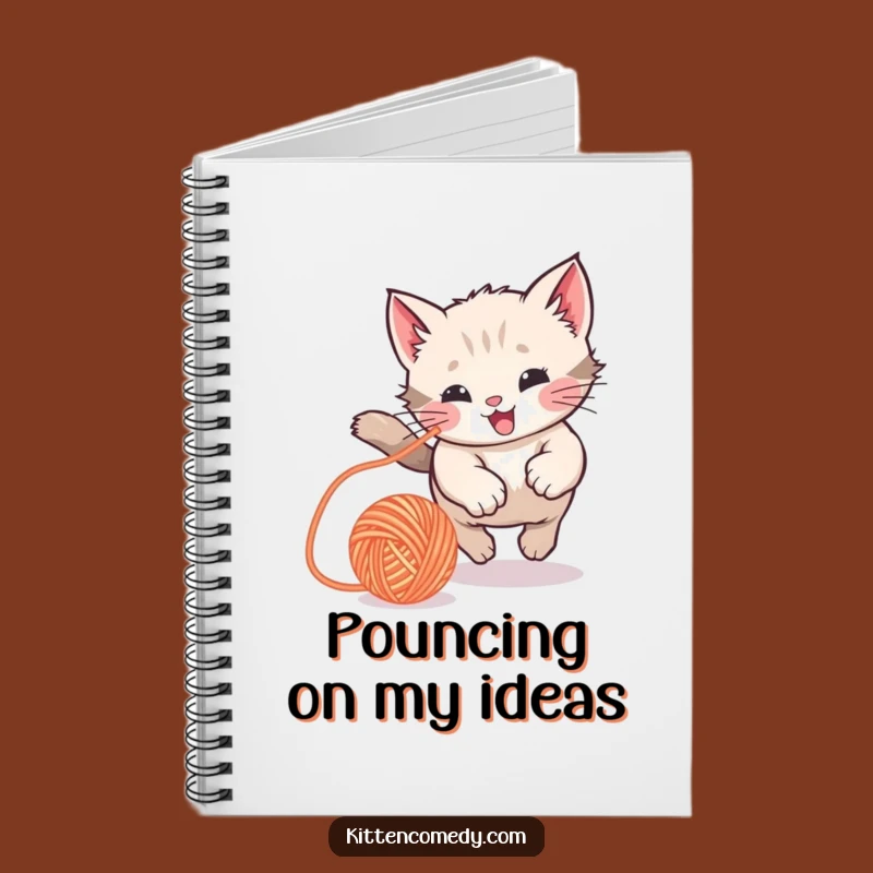 Funny Kawaii Kitten Yarn Ball Notebook: Jot Down Your Playful Ideas