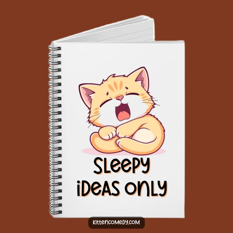 Funny Kitten Sunbeam Notebook - Journal Your Rest with Sleepy Humor