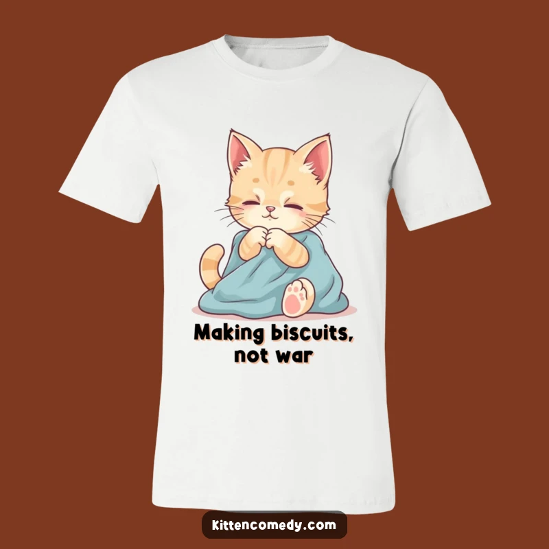 Funny Kneading Kitten Tee: Wearable Comfort and Feline Sweetness!