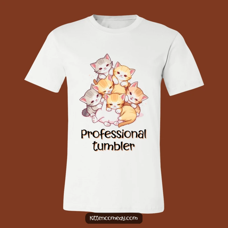 Funny Tumble Kittens Tee: Playful Chaos T-Shirt, Perfect Hilarious Gift