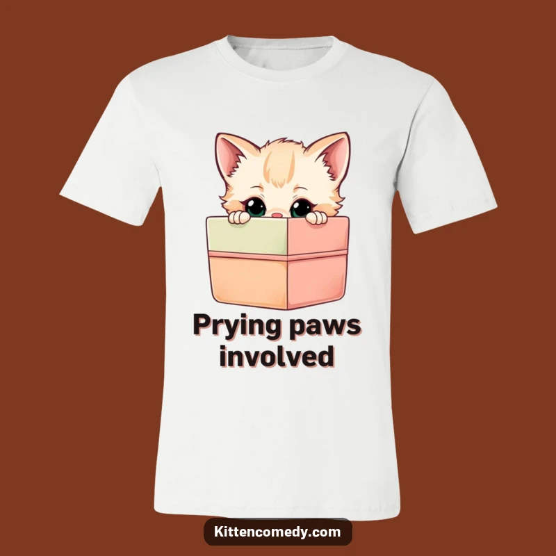 Funny Kitten Gift Box T-Shirt - Playful & Humorous Surprise Seeker Apparel