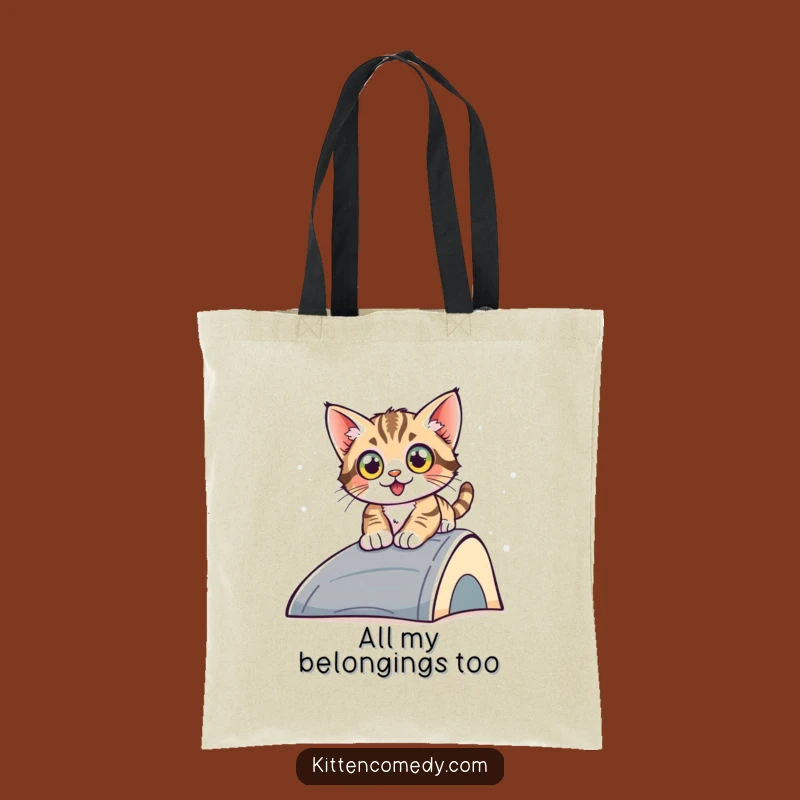 Funny Sliding Kitten Tote Bag - Carry Your Fun, A Practical Gift!