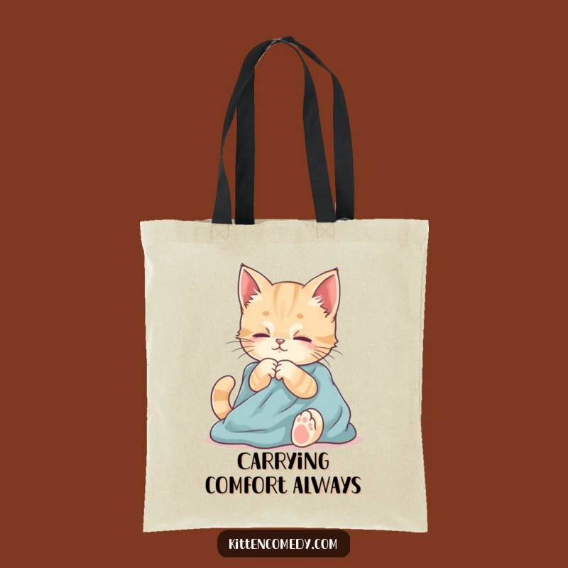 Funny Kneading Kitten Tote Bag: Carry Your Essentials with Cute Feline Comfort!