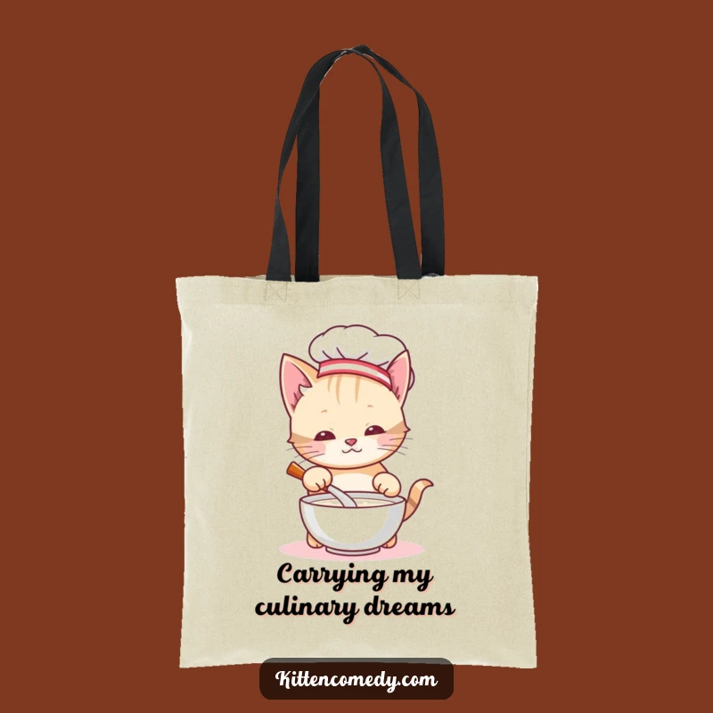 Funny Chef Kitten Tote Bag: Carry Your Laughs in Style, A Practical Gift!