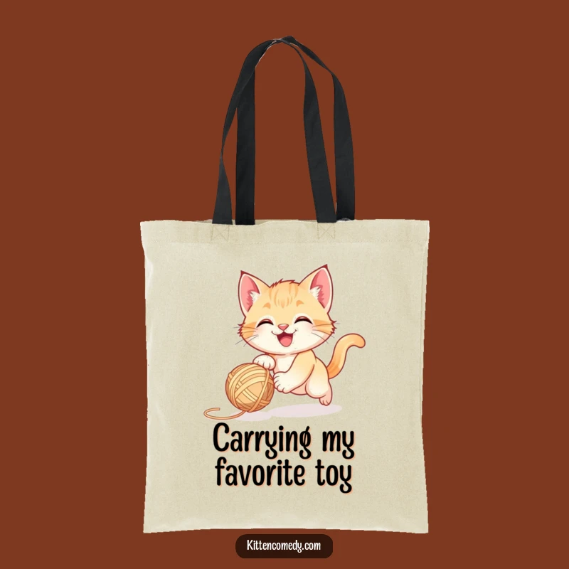 Funny Kitten Yarn Tote Bag - Carry Your Playful Spirit