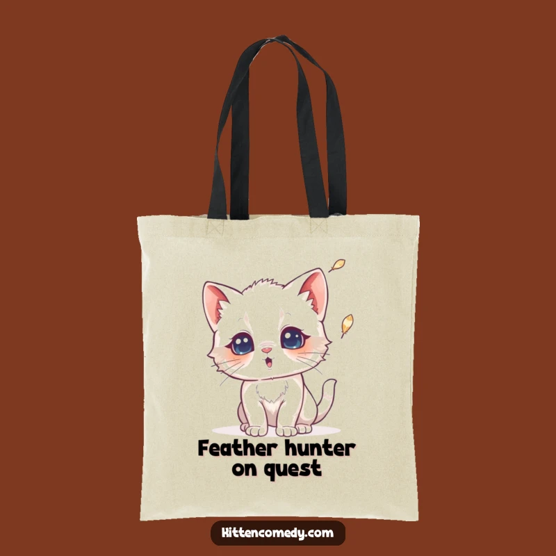 Funny Surprised Kitten Tote Bag: Carry Your Goods with Feline Exaggeration!