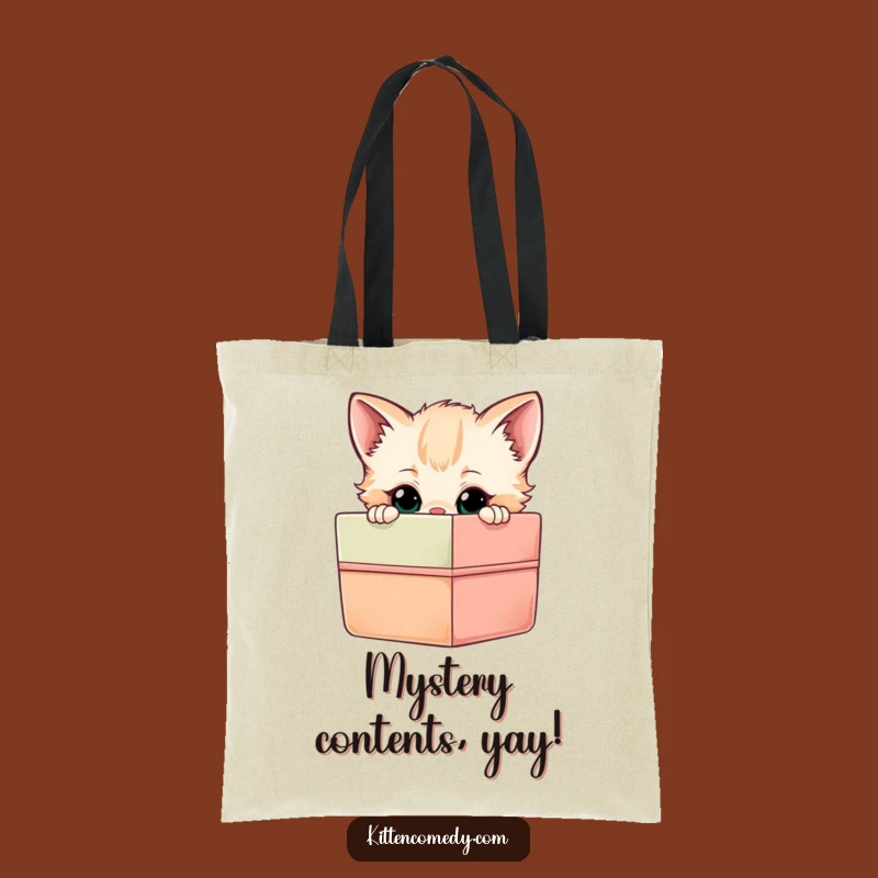 Funny Kitten Gift Box Tote Bag – Carry Your Curiosity with Hilarious Style
