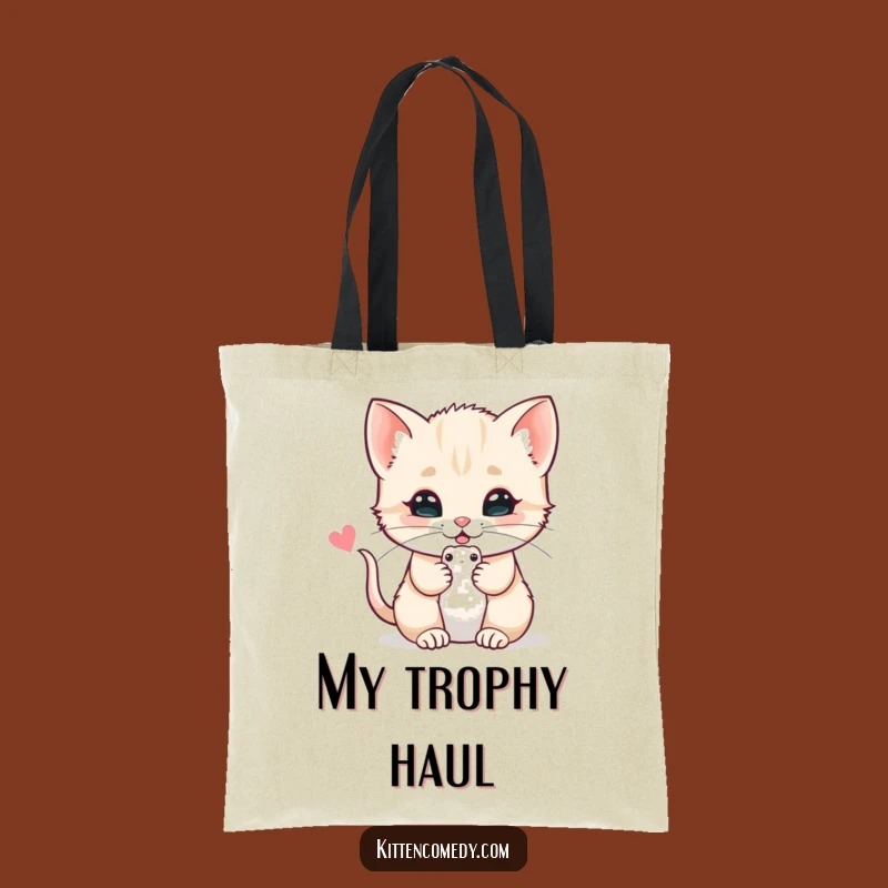 Funny Kitten Mouse Tote Bag: Carry Cuteness, Hilarious Gift!