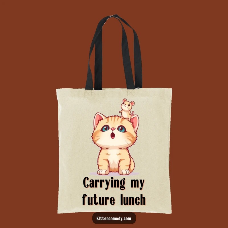 Funny Surprised Kitten Tote Bag, Carry Your Laughs in Style