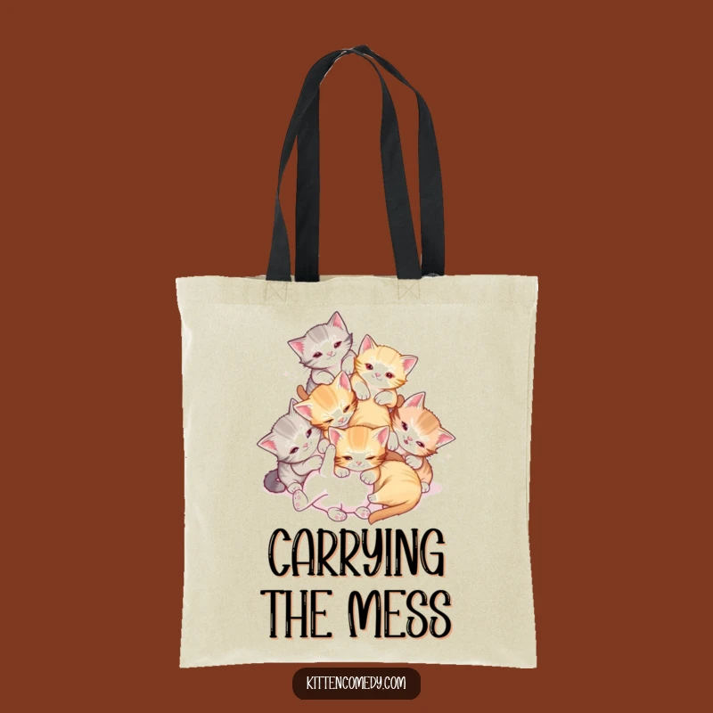 Funny Tumble Kittens Tote Bag: Carry Your Cute Chaos, Ideal Funny Gift